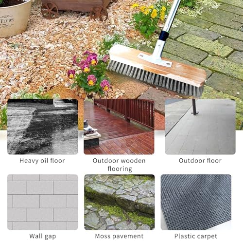 ETOUPA Heavy Duty Deck Brush with 62 Long Handle 1