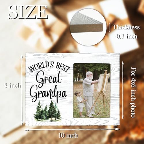 LNGORUS Great Grandpa Wood Photo Frame 8x10