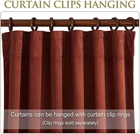 StangH Velvet Curtain Panel 52x96 Inches for Doorway
