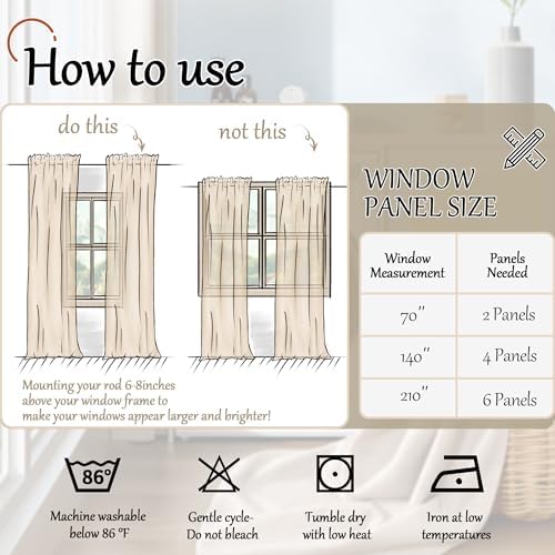 Lajode Floral Sheer Curtains 96 Inch 2 Panels Yellow