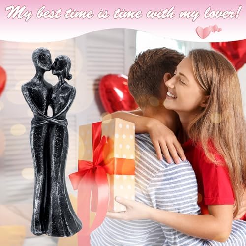 Xmeden Romantic Couple Resin Sculptures for Anniversary Gifts