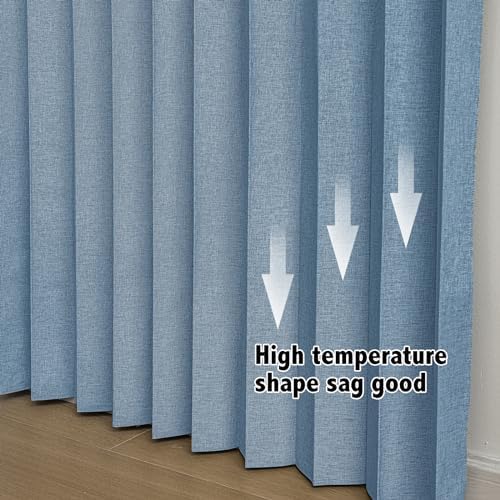 AJAZZ Blackout Doorway Curtains 1 Panel Blue 98 W x 84 L