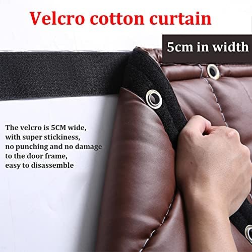 Thermal Insulated Door Curtain with Velcro Windproof Soundproof Panel