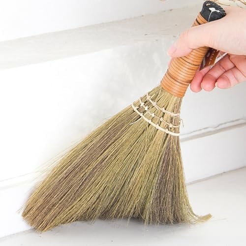 2Pcs Natural Asian Broom for Indoor Sweeping