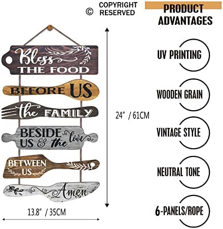 EXQUIDECA Farmhouse Kitchen Decor Wall Art 6pcs