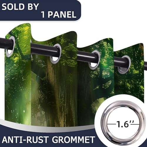 Yozeuoo Forest Door Curtains with Grommets 34W x 80L