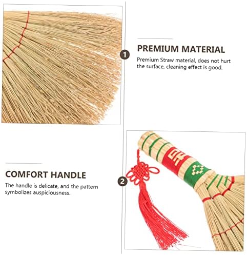 Hemoton Woven Handheld Broom for Home Cleaning