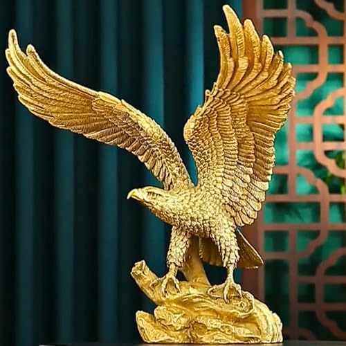 114 Inch Gold Brass Eagle Statue