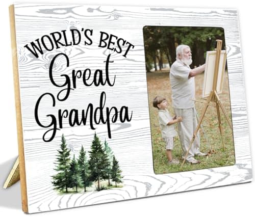 LNGORUS Great Grandpa Wood Photo Frame 8x10
