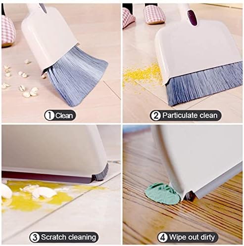 DDGURDH 54in Adjustable Hand Broom and Dustpan Set