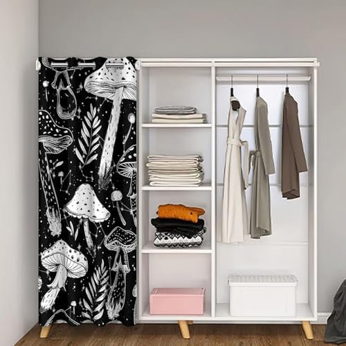 Feelyou Mushroom Door Curtain 1 Panel 42x80 Kawaii