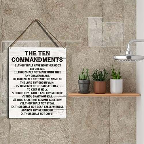 YCYD Inspirational Ten Commandments Wall Art 8x10