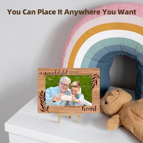 OXRUN Grandparents Wooden Photo Frame with Easel