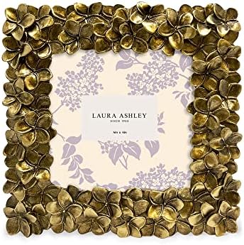 Laura Ashley 4x4 Gold Flower Resin Picture Frame with Easel Hook 1