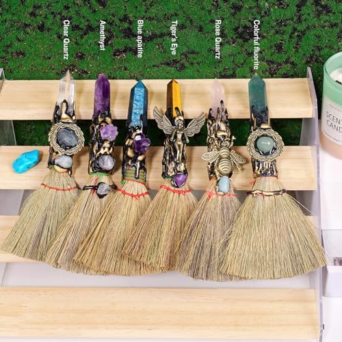 RJINGSHI Natural Magic Amethyst Tower Broom