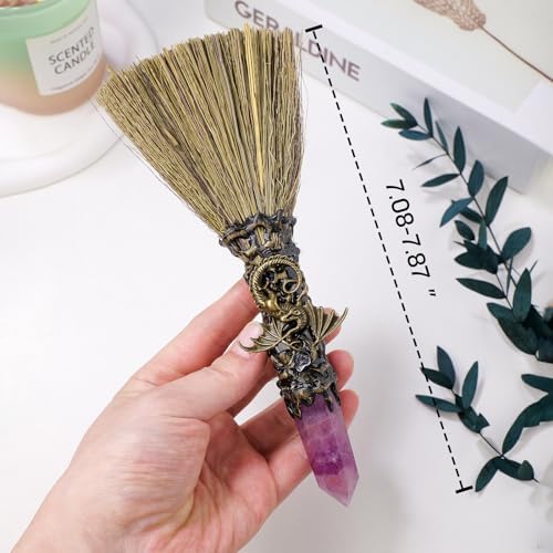 RJINGSHI Natural Magic Amethyst Tower Broom
