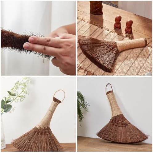 Healifty Mini Palm Fiber Dust Broom 1
