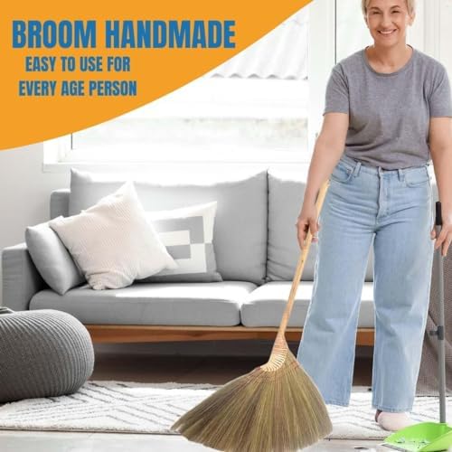 SN SKENNOVA Handmade Bamboo Push Broom