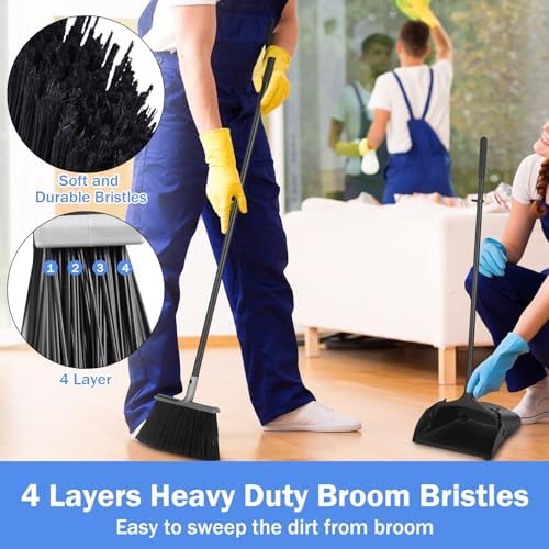 Yungyan 6-Piece Broom and Dustpan Combo Set