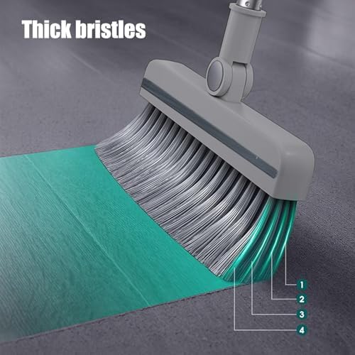 Kiplyki Broom Dustpan Combo Set with 180 Degree Rotation
