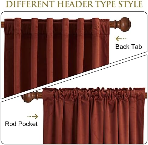 StangH Velvet Curtain Panel 52x96 Inches for Doorway