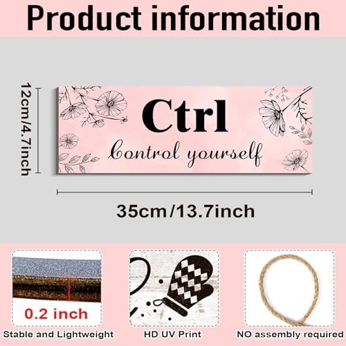 Ctrl Alt Del Wall Decor - Pink