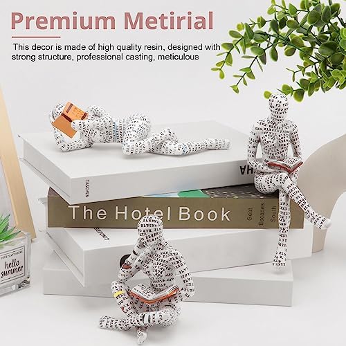 Puthiac Sculptures Home Decor Modern Reading Woman Figurine