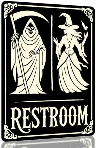 Grim Reaper Witch Bathroom Decor Sign 11x83 in