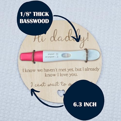 OENIZI Pregnancy Announcement Wooden Sign for Daddy