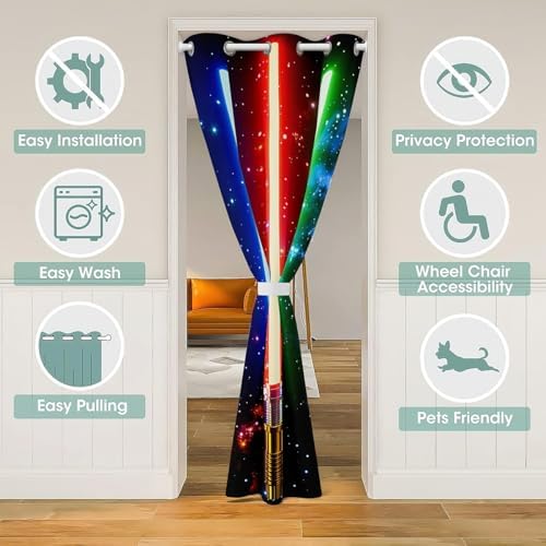 Feelyou Galaxy Door Curtain 42x84 Thermal Privacy Panel