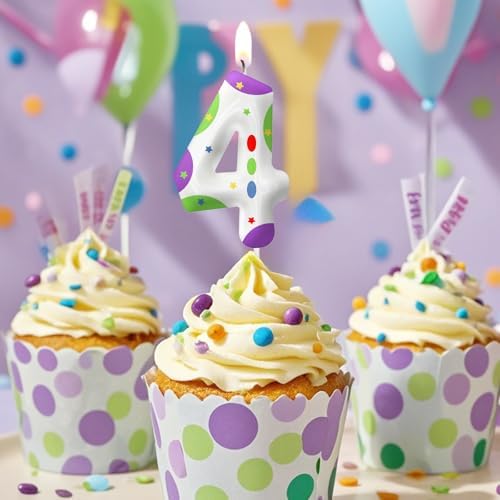 YOOLOOK Toy Inspire Game Story 4th Birthday Candles
