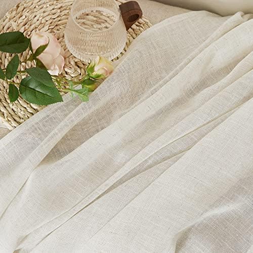 NICETOWN Linen Curtains 90 Long for Living Room Doorway