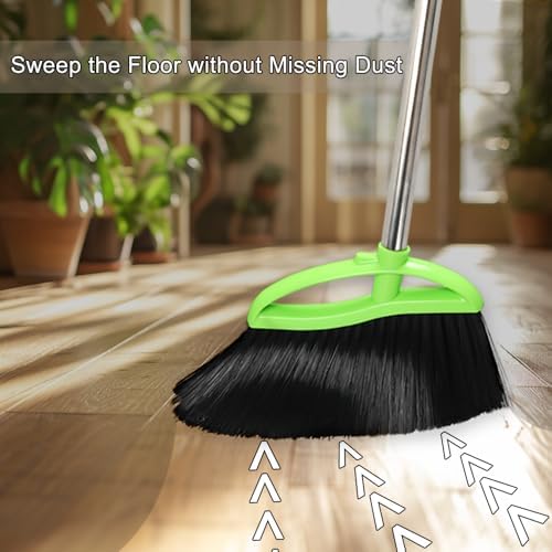 Dodifker Soft Bristles Angle Broom and Dustpan Set