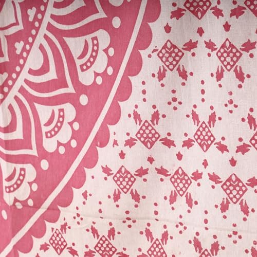 Bless International Pink Mandala Curtain Panels 38x83 Inches
