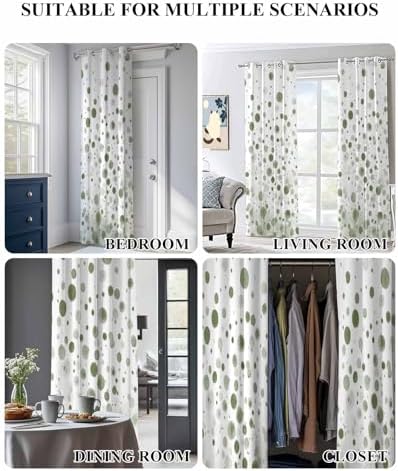 Onekaccu Sage Green Door Curtain with Grommet
