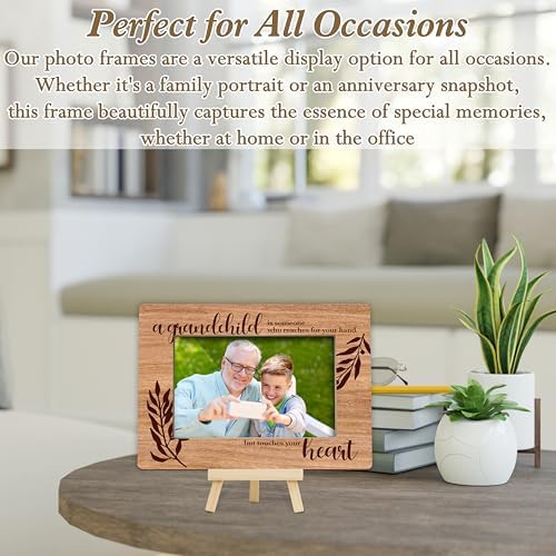 OXRUN Grandparents Wooden Photo Frame with Easel