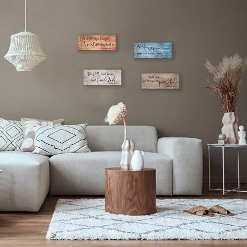 ZONWUTHY 4 Piece Bible Wall Decor Set