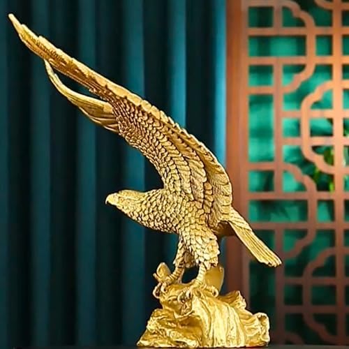 114 Inch Gold Brass Eagle Statue