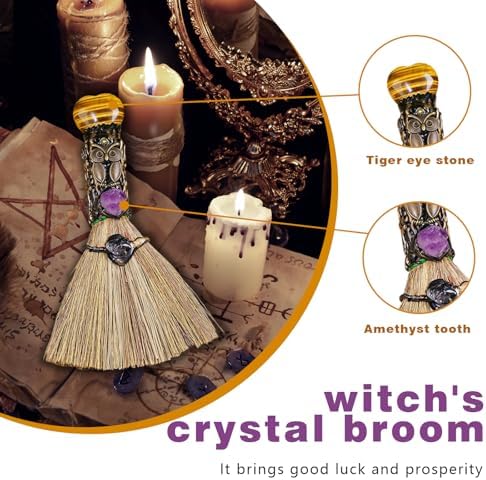 Ykendz Witch Broom Halloween Decor 1