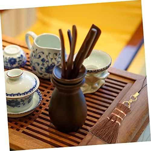 Mini Palm Broom Set for Tea Ceremony and Home Cleaning 1