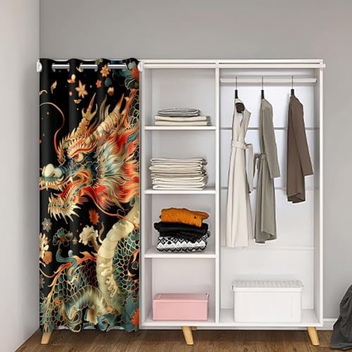 Castle Fairy Dragon Door Curtain 42x80 - Privacy Decor Panel