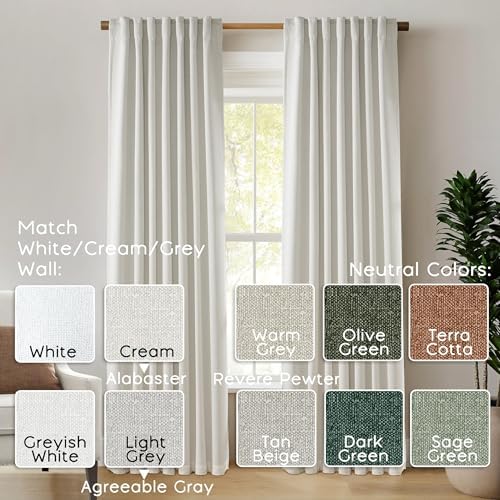 PANELSBURG Soundproof Curtains 90 Inch Tall Blackout Liners