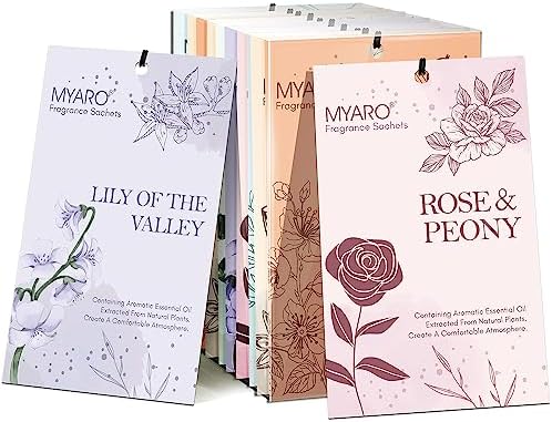 MYARO 12 PCS Scented Sachets for Closet and Drawer