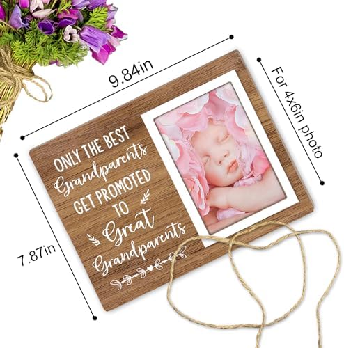 Itsoly Grandparents Wooden Picture Frame - 4x6inch Vertical Portrait