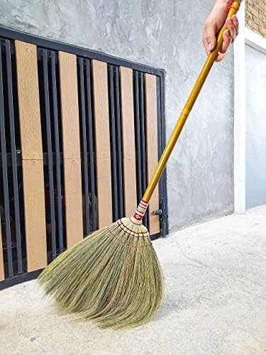 AW BROOMS Indoor Grass Broom 40 Inch Bamboo Handle