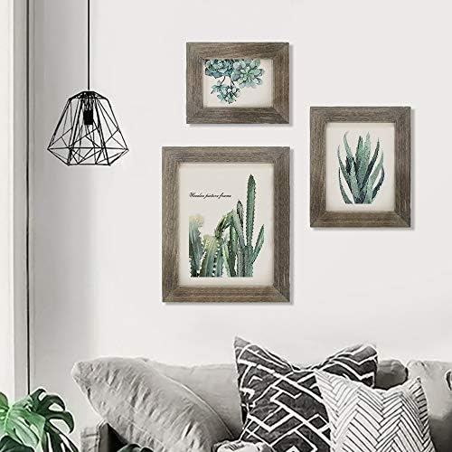IKEREE 8x10 Rustic Farmhouse Picture Frame with Easel