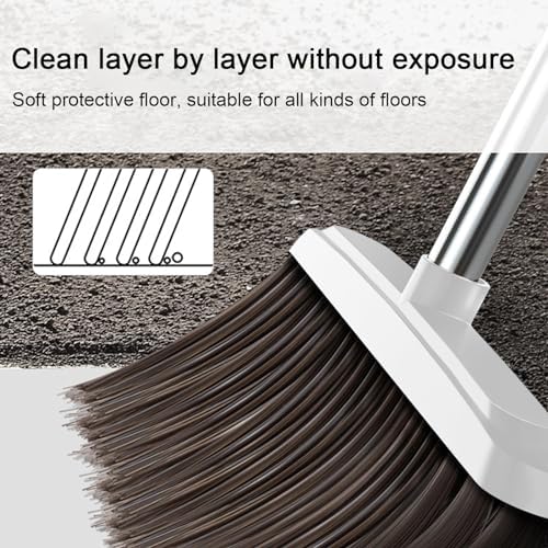 427 Angle Broom with Dustpan Combo Set Khaki