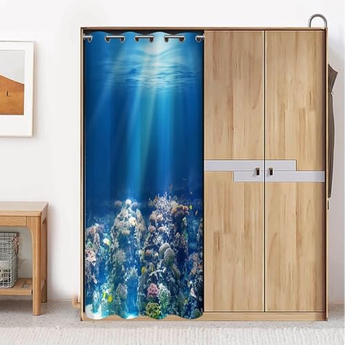 Leyiyi Ocean Animal Door Curtain 34x80 Inch Panel