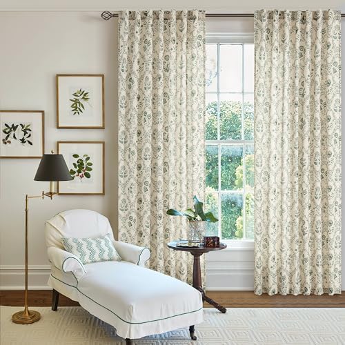 Green Farmhouse Curtains 90 Length for Living Room