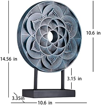 DOVDOV Unique Geometric Blue and Gold Statue